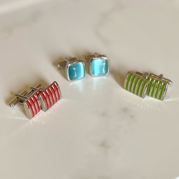 Cuff Links Set of 3 Pairs - Picture 3 of 8